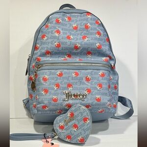 Juicy Couture Berry Sweet Backpack / With Match Wristlet Wallet